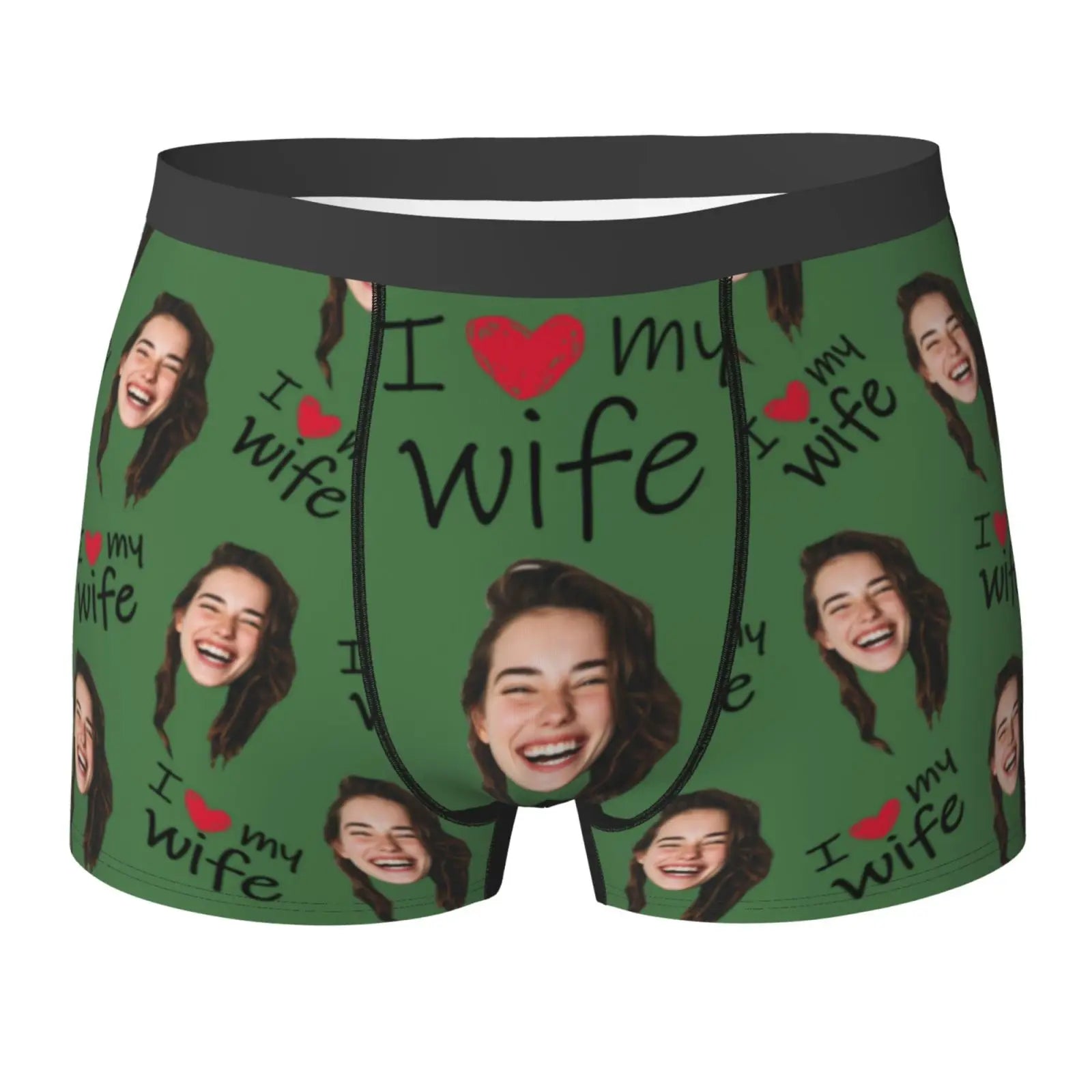 Boxer Homme Personnalisé Photo Visage - Sous-Vêtement Humoristique | Cadeau Saint-Valentin