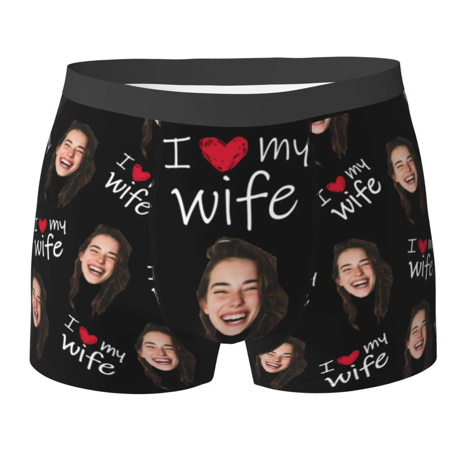Boxer Homme Personnalisé Photo Visage - Sous-Vêtement Humoristique | Cadeau Saint-Valentin