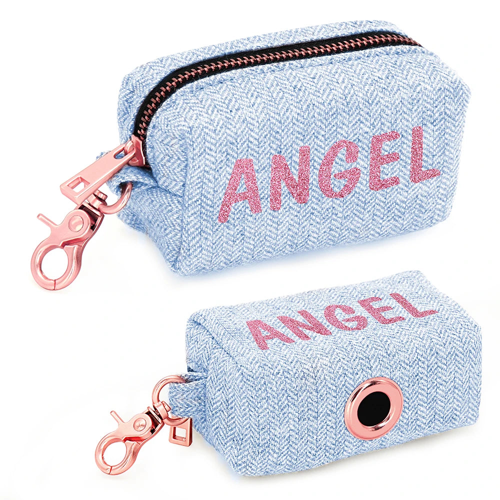 Distributeur de Sacs à Déjections Personnalisé pour Chien - Porte-Sacs Portable Gravé