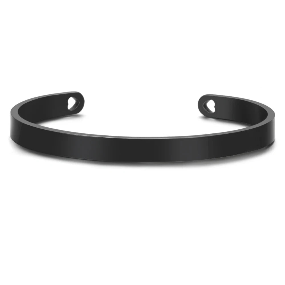 Bracelet Femme Personnalisé Gravé Prénom Acier Inoxydable - Jonc Cadeau