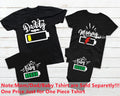 T-Shirts Assortis Famille Motif Batterie - Tenues Père Mère Enfant Bébé