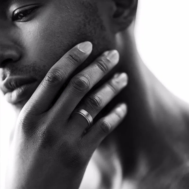 Bague Spinner 6mm Acier Inoxydable - Gravure Personnalisée Prénom ou Date