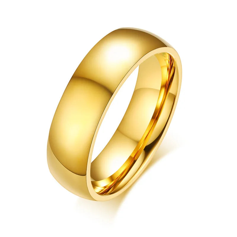 Alliances Mariage Personnalisées Gravure Prénom Or - Bagues Couple Acier Inoxydable Anniversaire