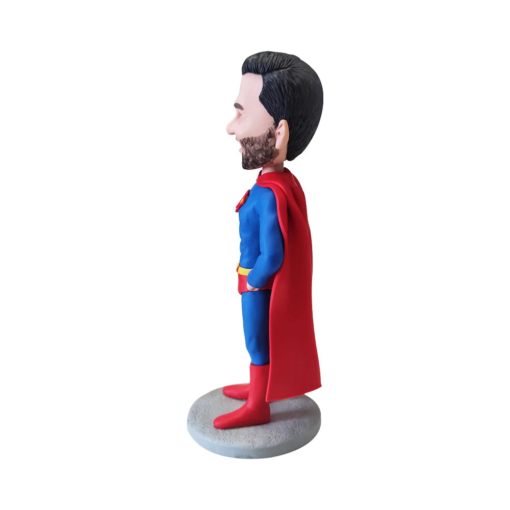 Figurine Bobblehead Personnalisée Garçon Pâte Polymère 23cm - Cadeau Bureau