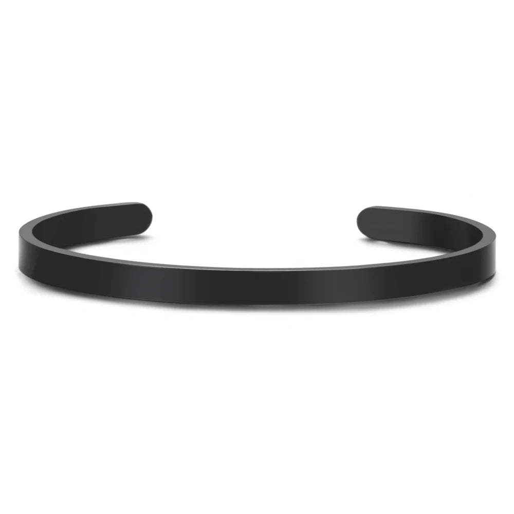 Bracelet Femme Personnalisé Gravé Prénom Acier Inoxydable - Jonc Cadeau