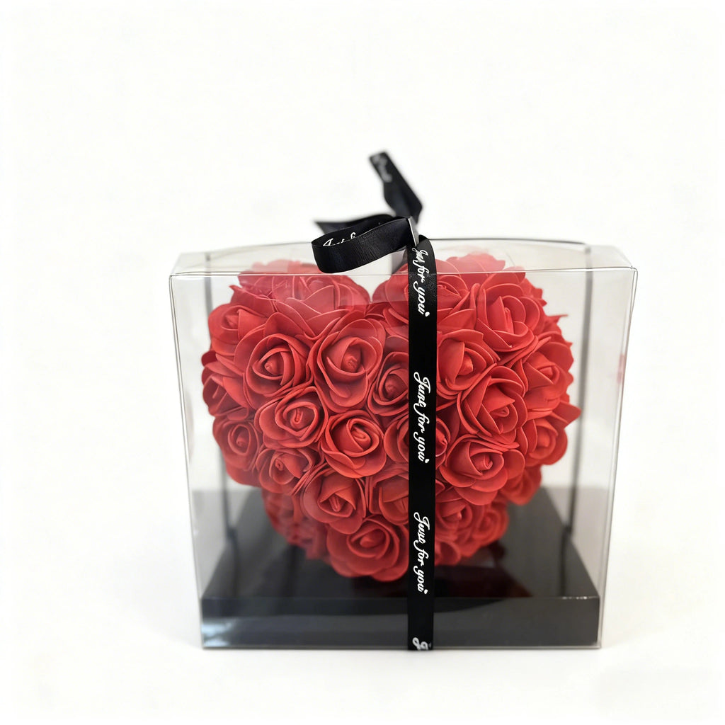 Rose Artificielle en Coffret Cadeau 15cm - Décoration Saint-Valentin et Fête des Mères
