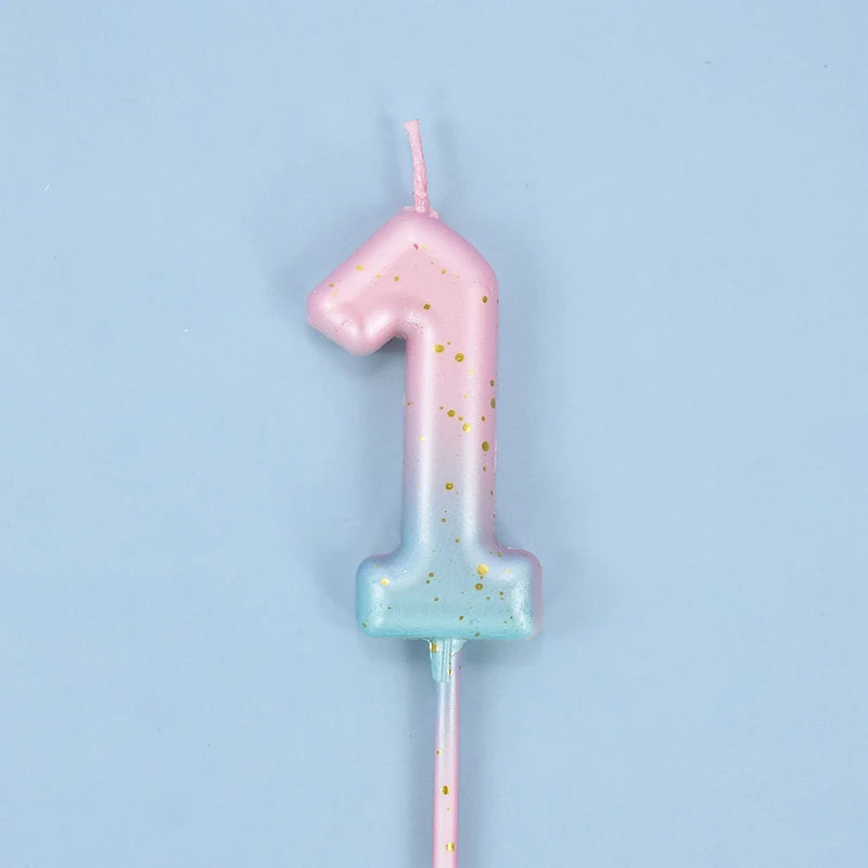 Bougies d'Anniversaire Chiffres 0-9 Colorées - Décoration Gâteau Enfant