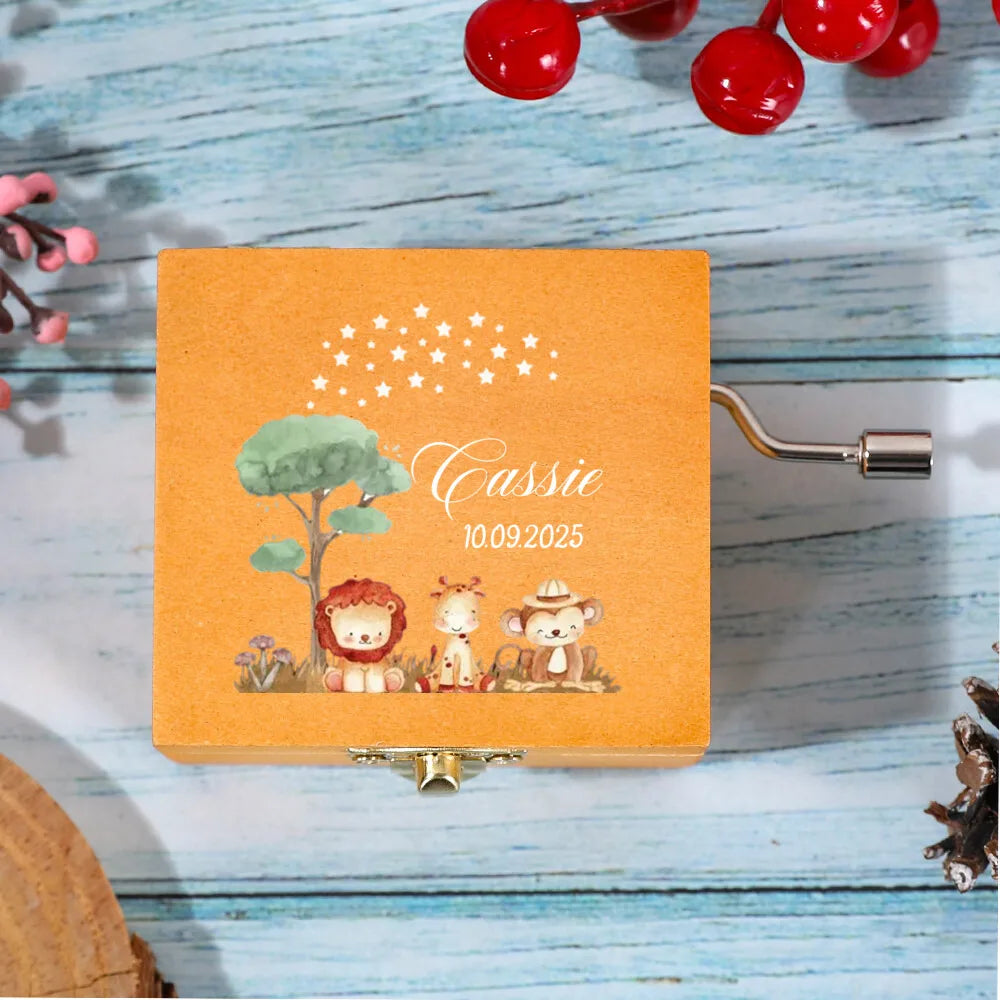 Boîte à Musique en Bois Personnalisée Gravure Gratuite - Cadeau Souvenir Unique