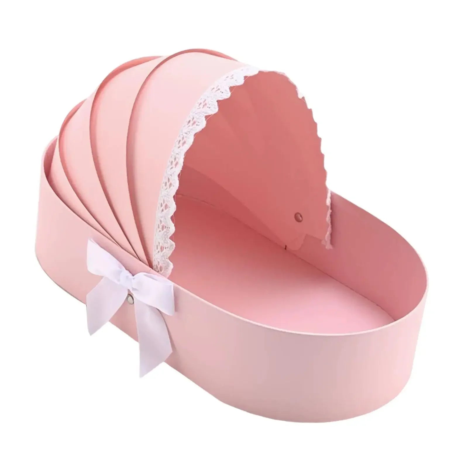 Boîte Cadeau Berceau Baby Shower - Arrangement Floral Romantique pour Naissance