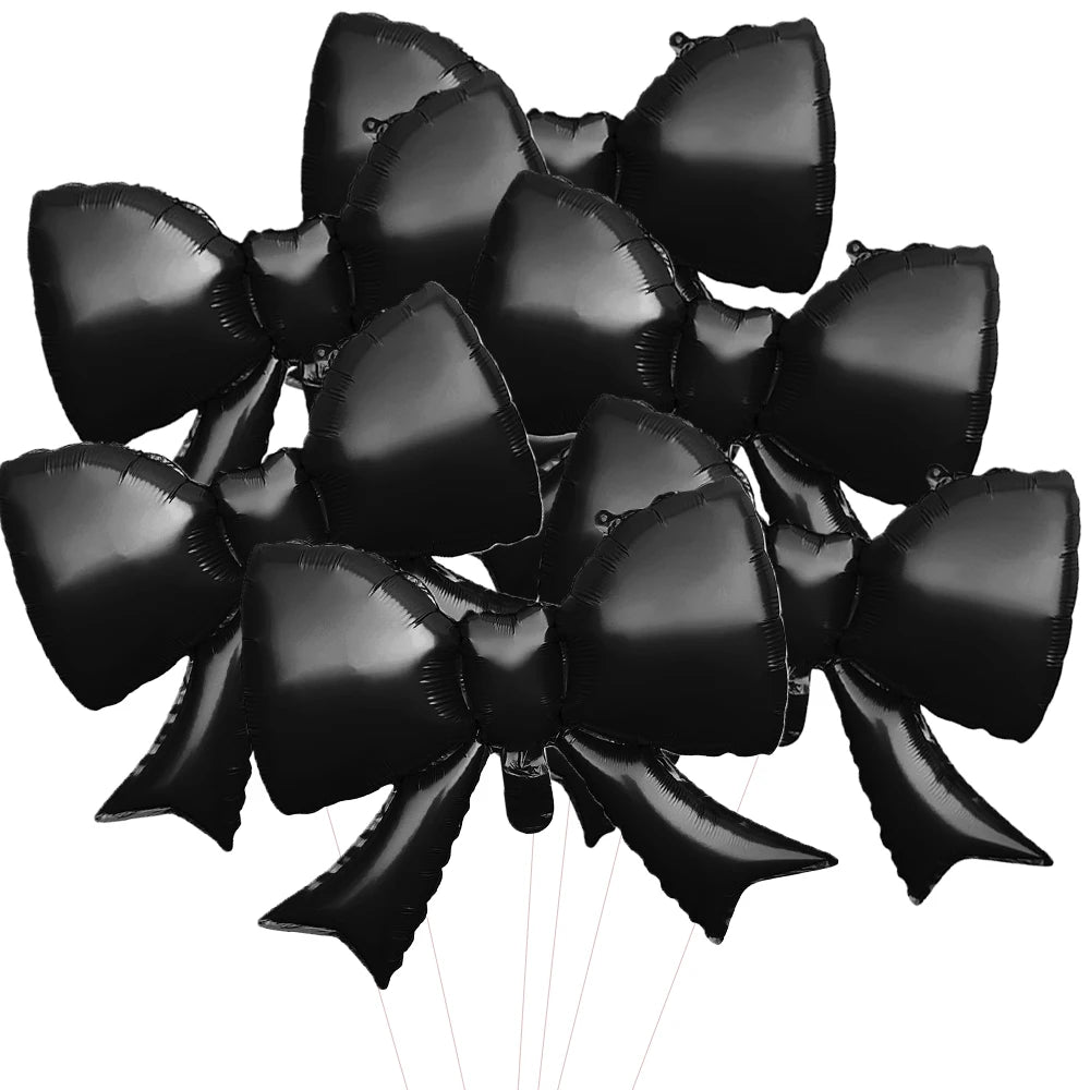 Ballons Nœud Papillon Roses 6 Pièces - Décoration Baby Shower Fille Mariage