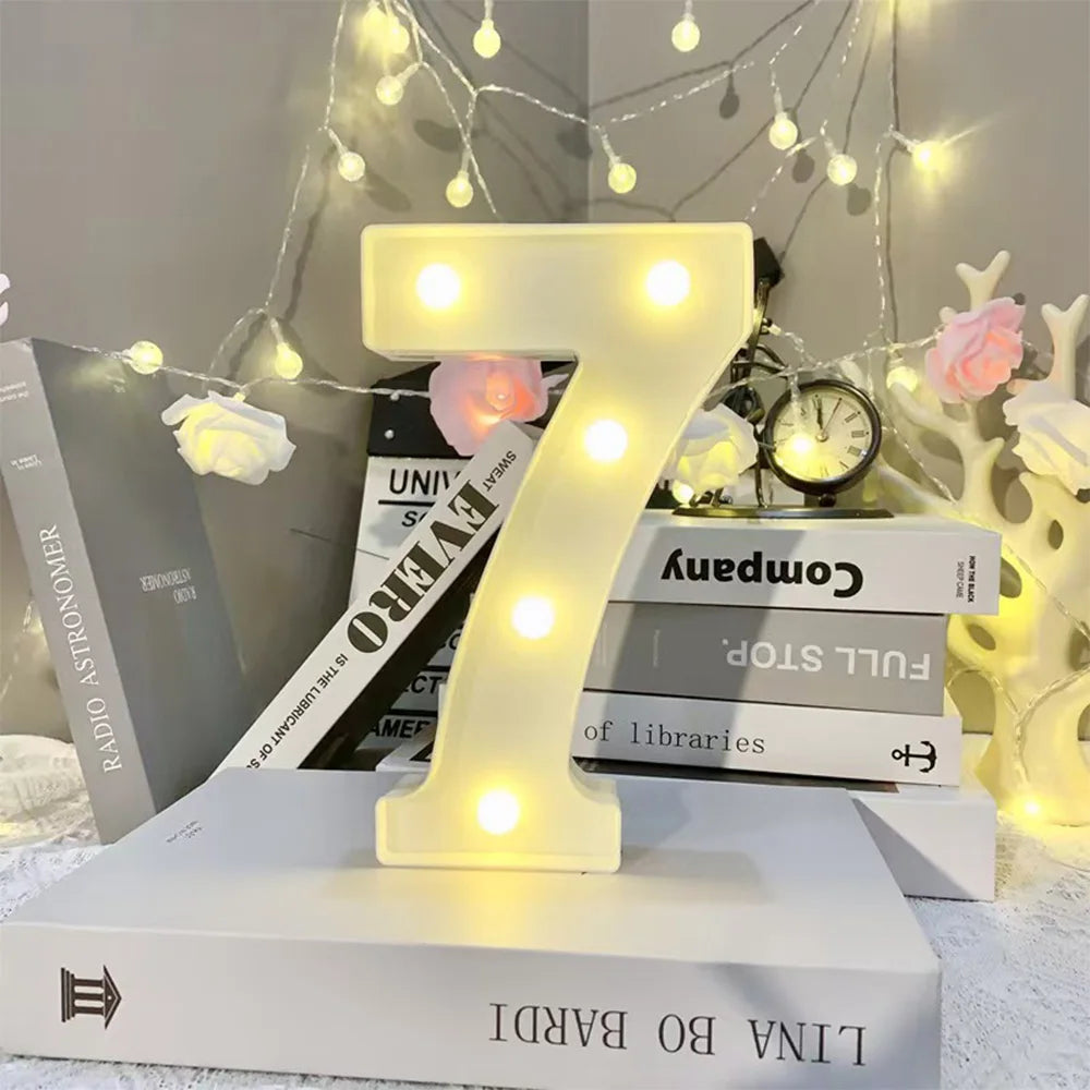 Lettre Lumineuse LED 16cm - Alphabet et Chiffres Décoratifs - Mariage Anniversaire Bar Maison