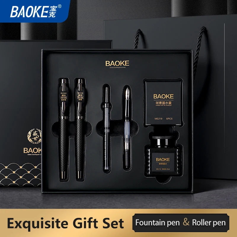 Coffret Stylo Plume Premium BAOKE - Set Cadeau avec Encre & Cartouches | Écriture Élégante