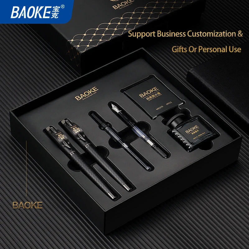 Coffret Stylo Plume Premium BAOKE - Set Cadeau avec Encre & Cartouches | Écriture Élégante