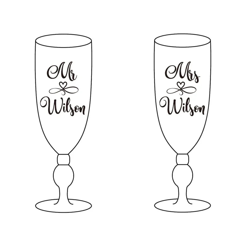 Flûtes Champagne Personnalisées Gravure Laser Mariage - Cadeau Demoiselle d'Honneur