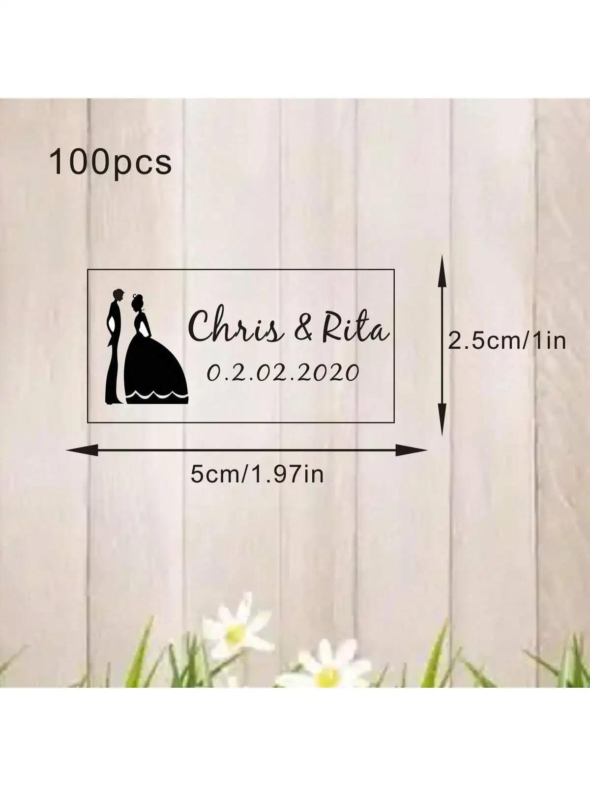 100 Étiquettes Bulles Savon Mariage Transparentes - Noms Dates Personnalisés