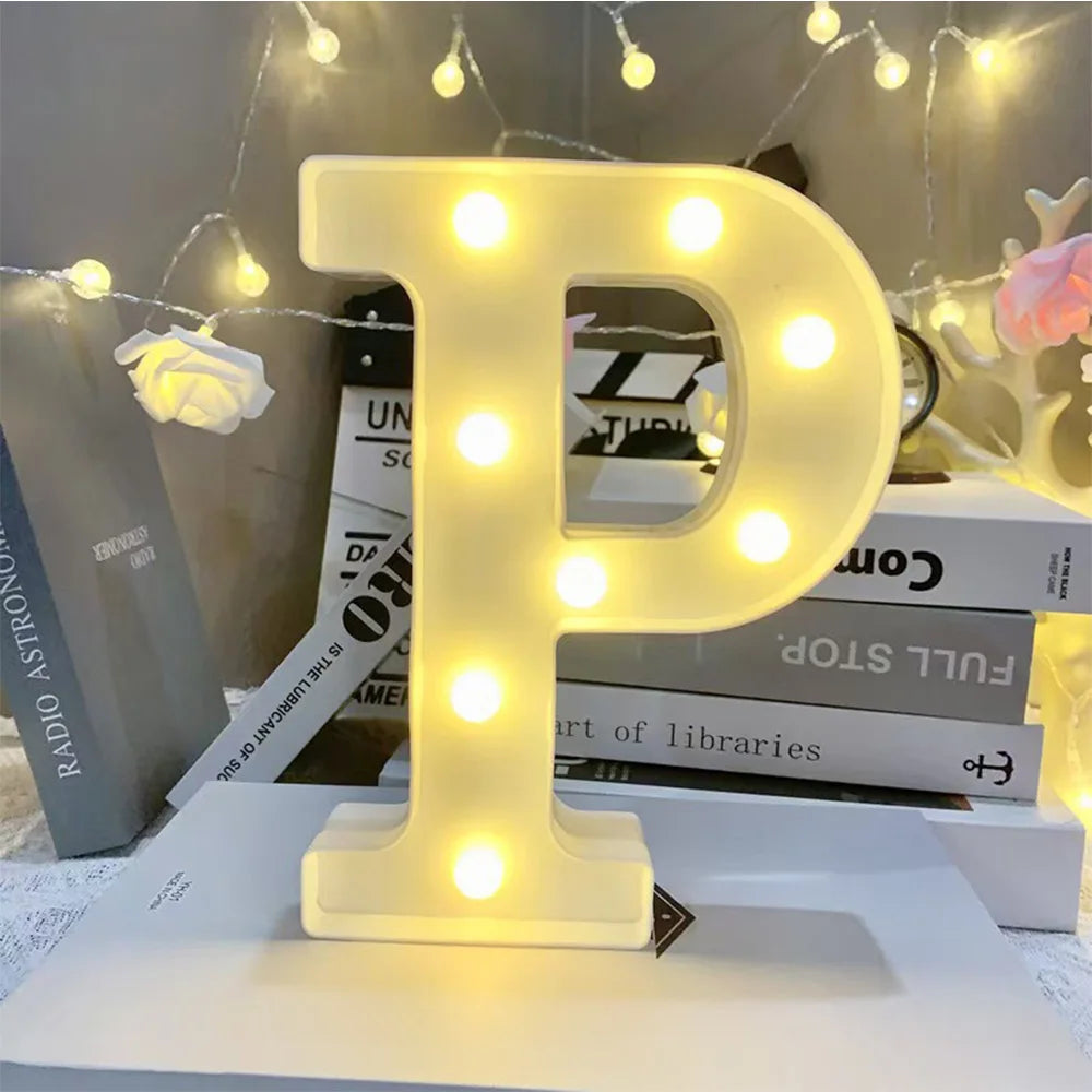 Lettre Lumineuse LED 16cm - Alphabet et Chiffres Décoratifs - Mariage Anniversaire Bar Maison
