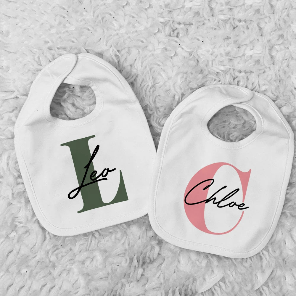 Bavoir Bébé Personnalisé Prénom - Coton Doux Garçon Fille | Cadeau Naissance Original
