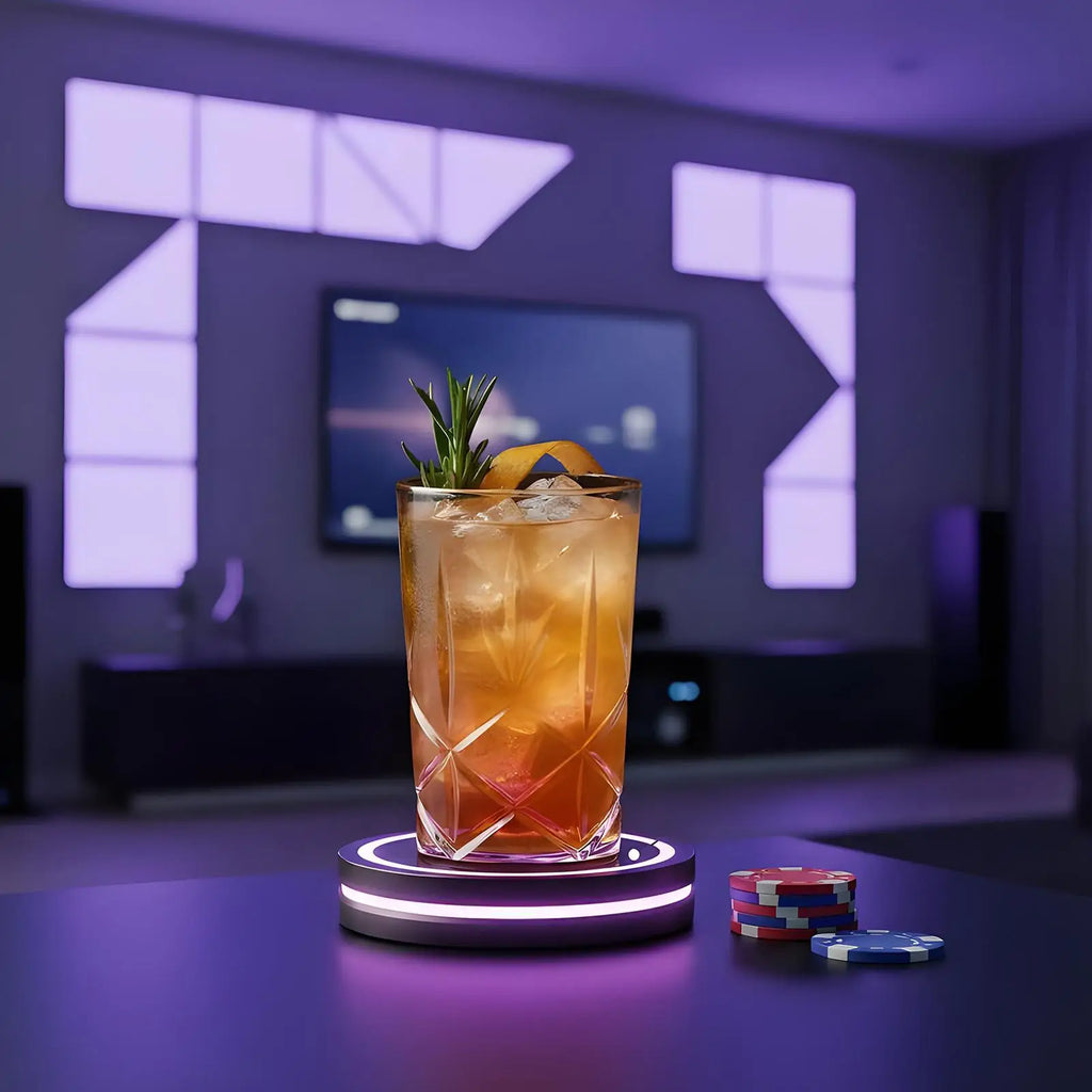Dessous de Verre Intelligent LED pour Cocktails - Machine à Cocktails Maison avec Lumières Interactives
