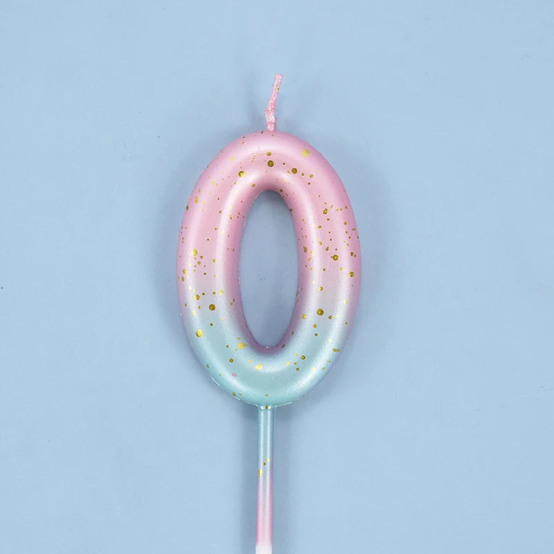 Bougies d'Anniversaire Chiffres 0-9 Colorées - Décoration Gâteau Enfant