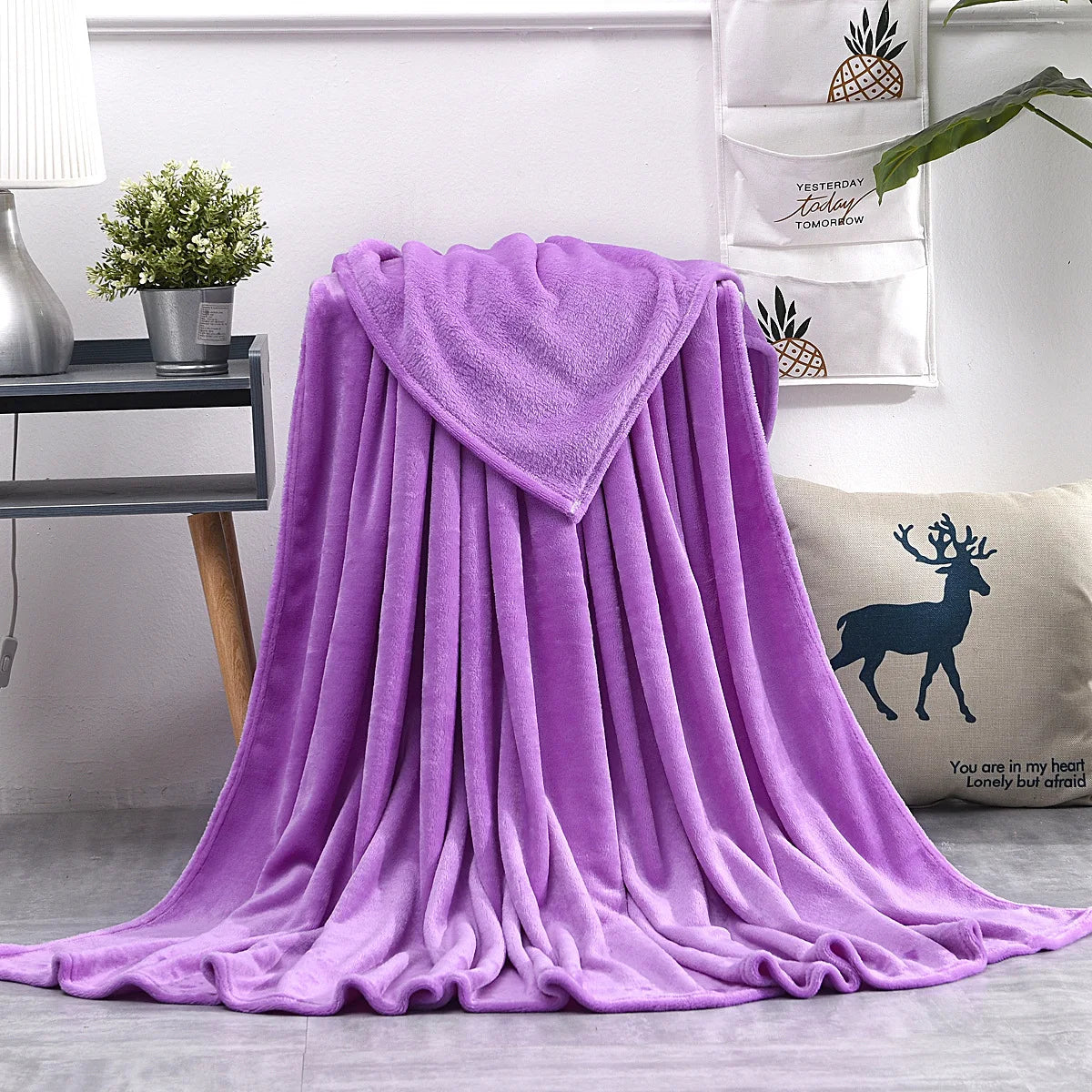 Couverture Personnalisée Brodée pour Chien Chat - Plaid Velours Confortable avec Nom - Lit Auto