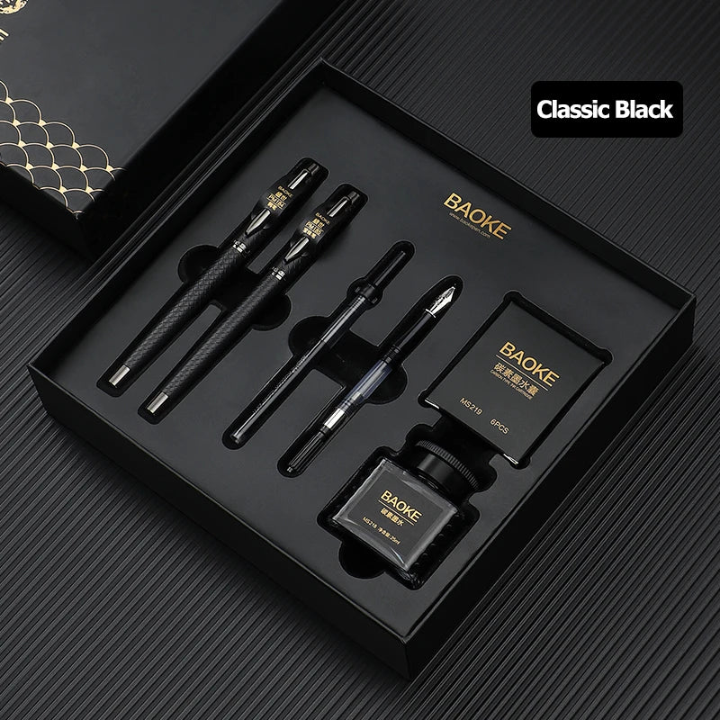 Coffret Stylo Plume Premium BAOKE - Set Cadeau avec Encre & Cartouches | Écriture Élégante
