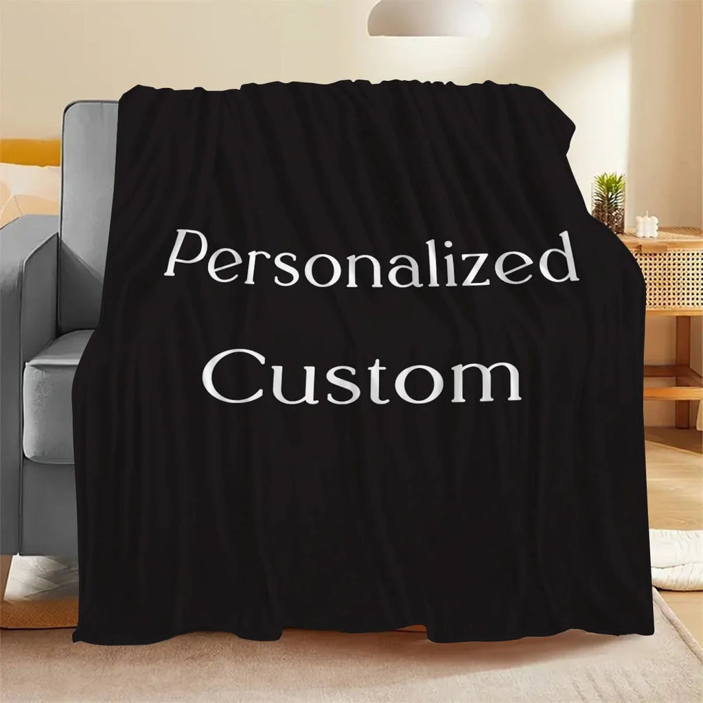 Couverture Polaire Personnalisée Photo - Plaid Doux Cadeau Famille