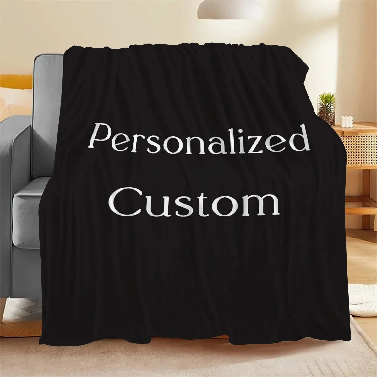 Couverture Polaire Personnalisée Photo - Plaid Doux Cadeau Famille