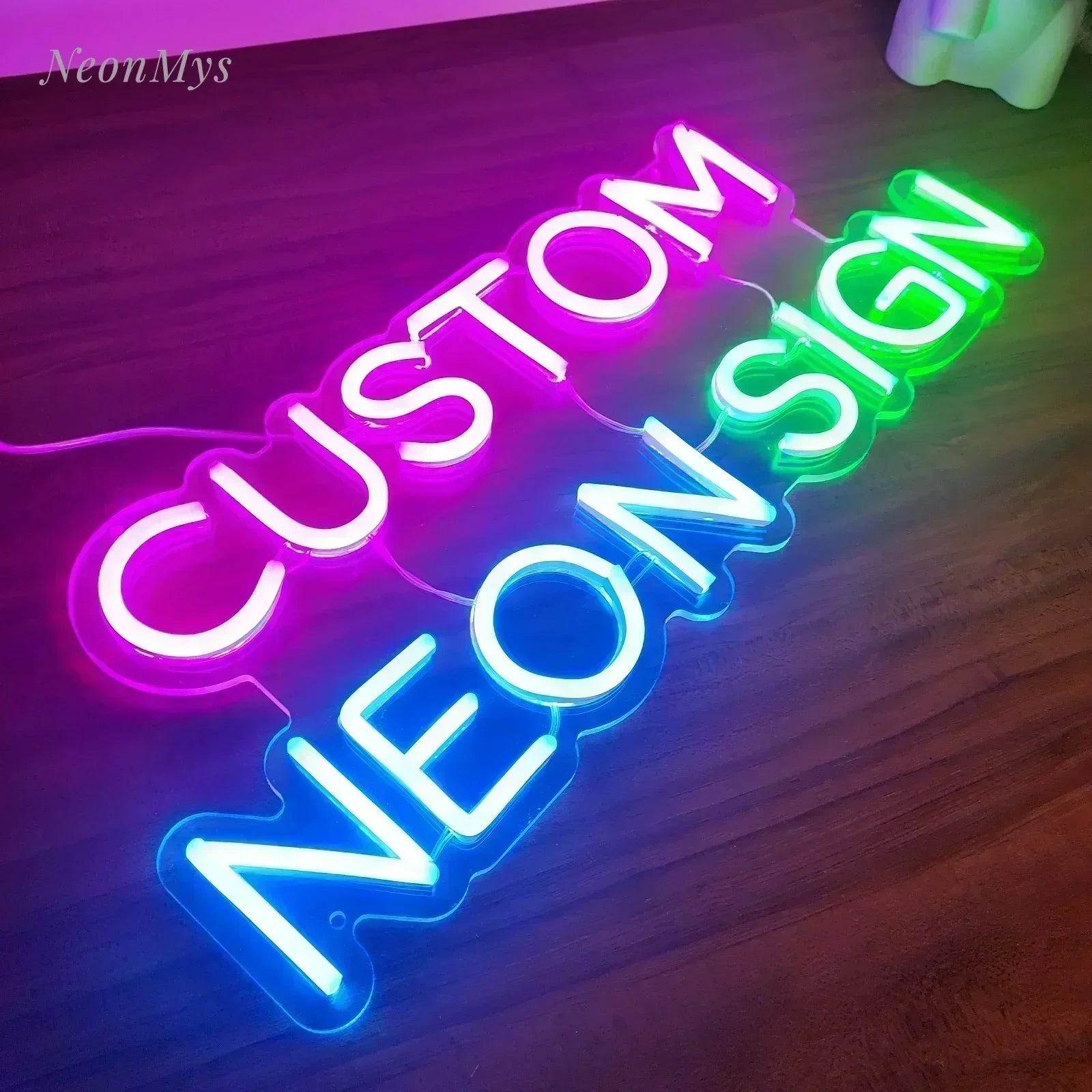 Enseigne Néon LED Personnalisée Texte Logo - Décoration Murale Bar Mariage Chambre