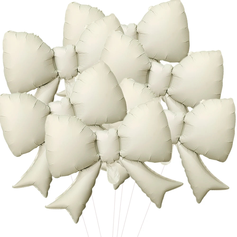 Ballons Nœud Papillon Roses 6 Pièces - Décoration Baby Shower Fille Mariage
