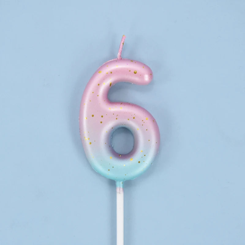 Bougies d'Anniversaire Chiffres 0-9 Colorées - Décoration Gâteau Enfant