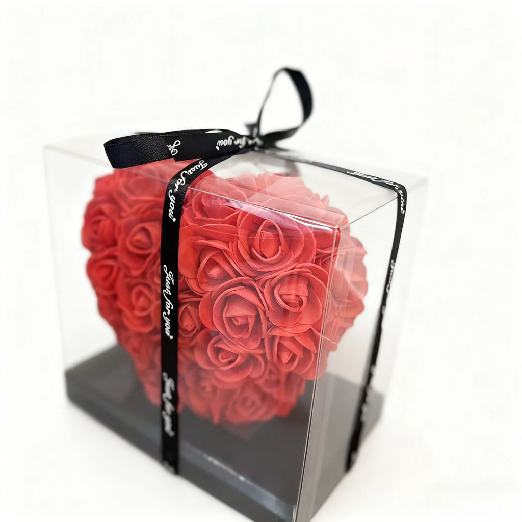 Rose Artificielle en Coffret Cadeau 15cm - Décoration Saint-Valentin et Fête des Mères
