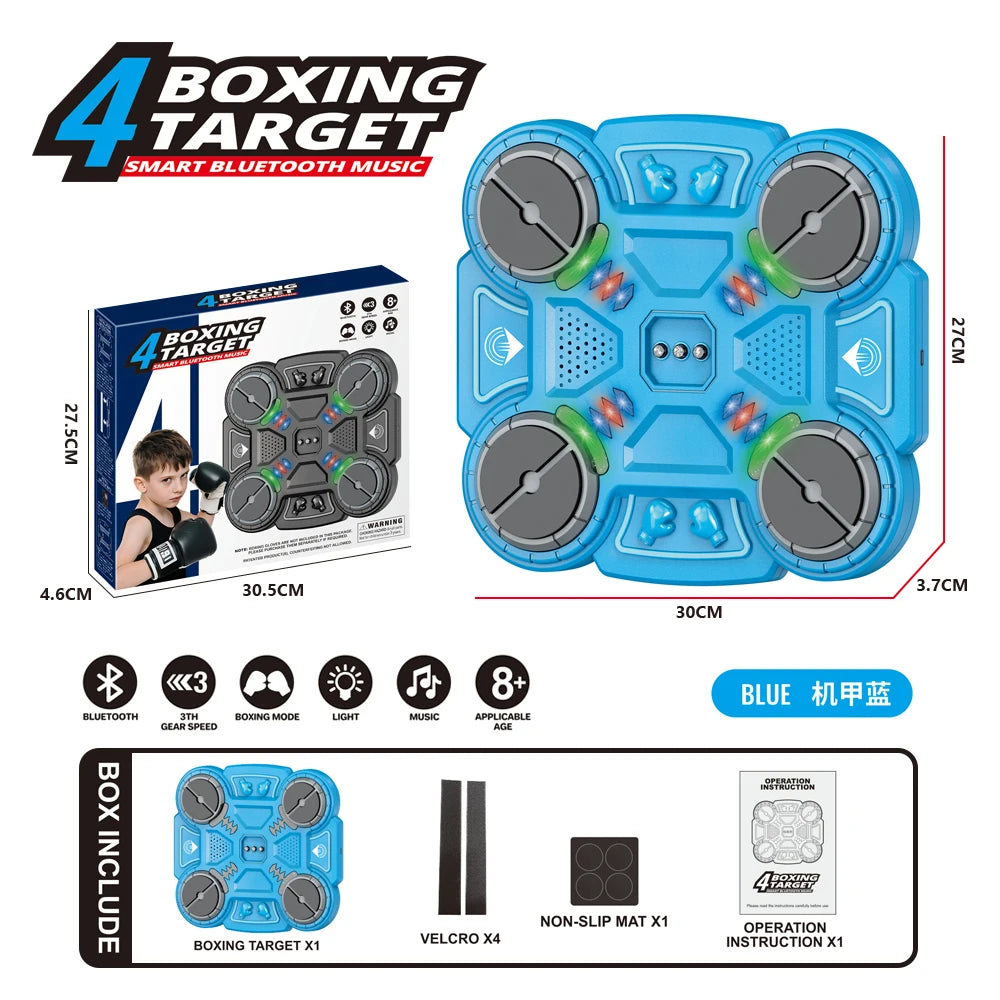 Machine de Boxe Musicale Bluetooth avec Score - Jeu Interactif Anti-Stress pour Enfants et Adultes