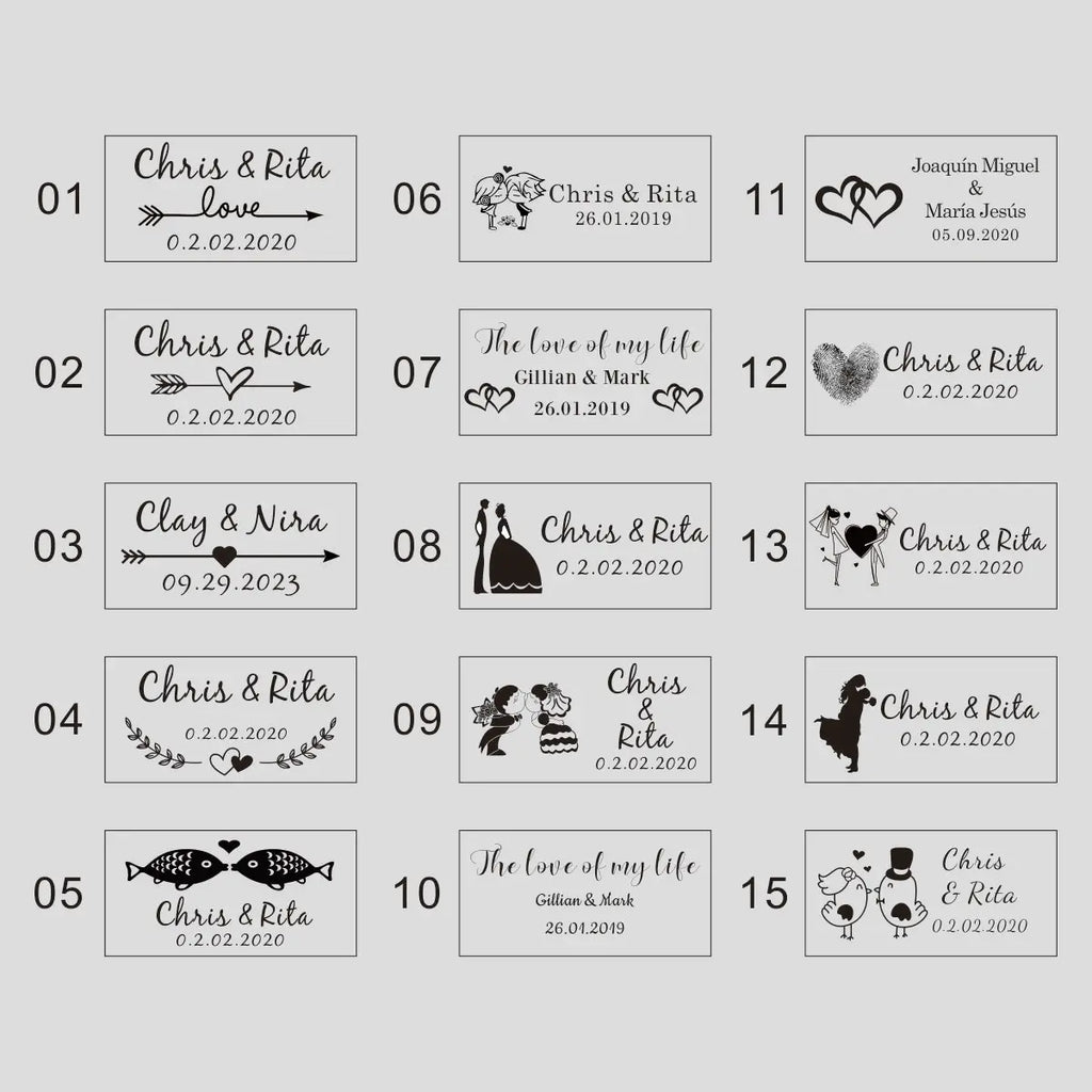 100 Étiquettes Bulles Savon Mariage Transparentes - Noms Dates Personnalisés