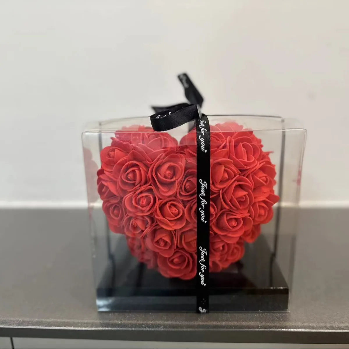 Rose Artificielle en Coffret Cadeau 15cm - Décoration Saint-Valentin et Fête des Mères