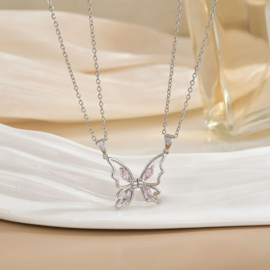 Collier Couple Magnétique Lune et Soleil - Bijou Saint-Valentin Acier Inoxydable
