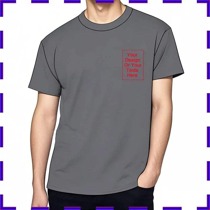 T-Shirt Personnalisé Coton Votre Design Logo Texte - Homme Femme Unisexe