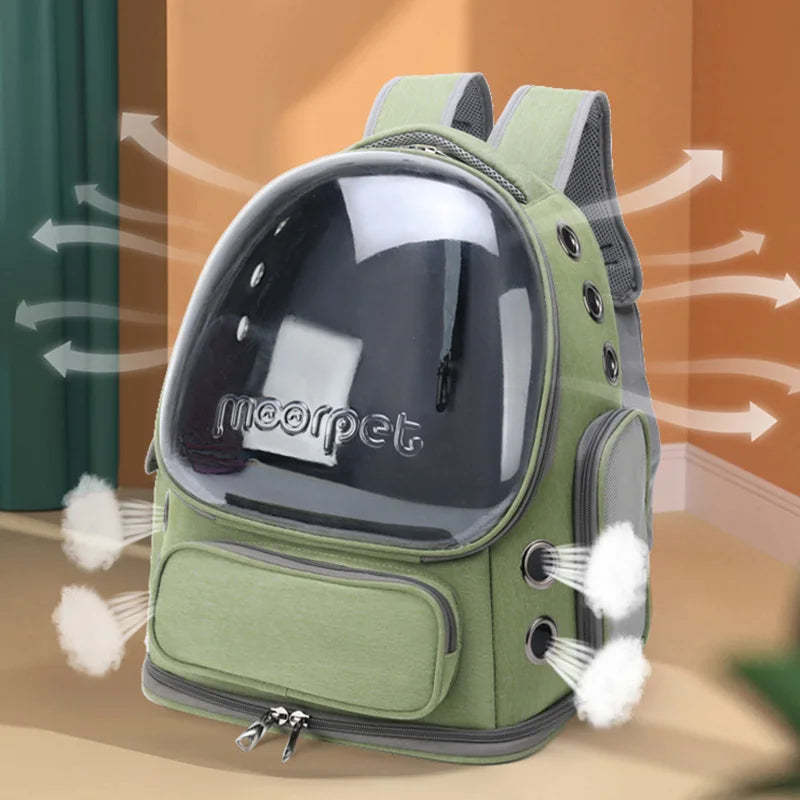 Sac de Transport Chat Transparent - Sac à Dos Respirant pour Chat et Petit Chien Voyage