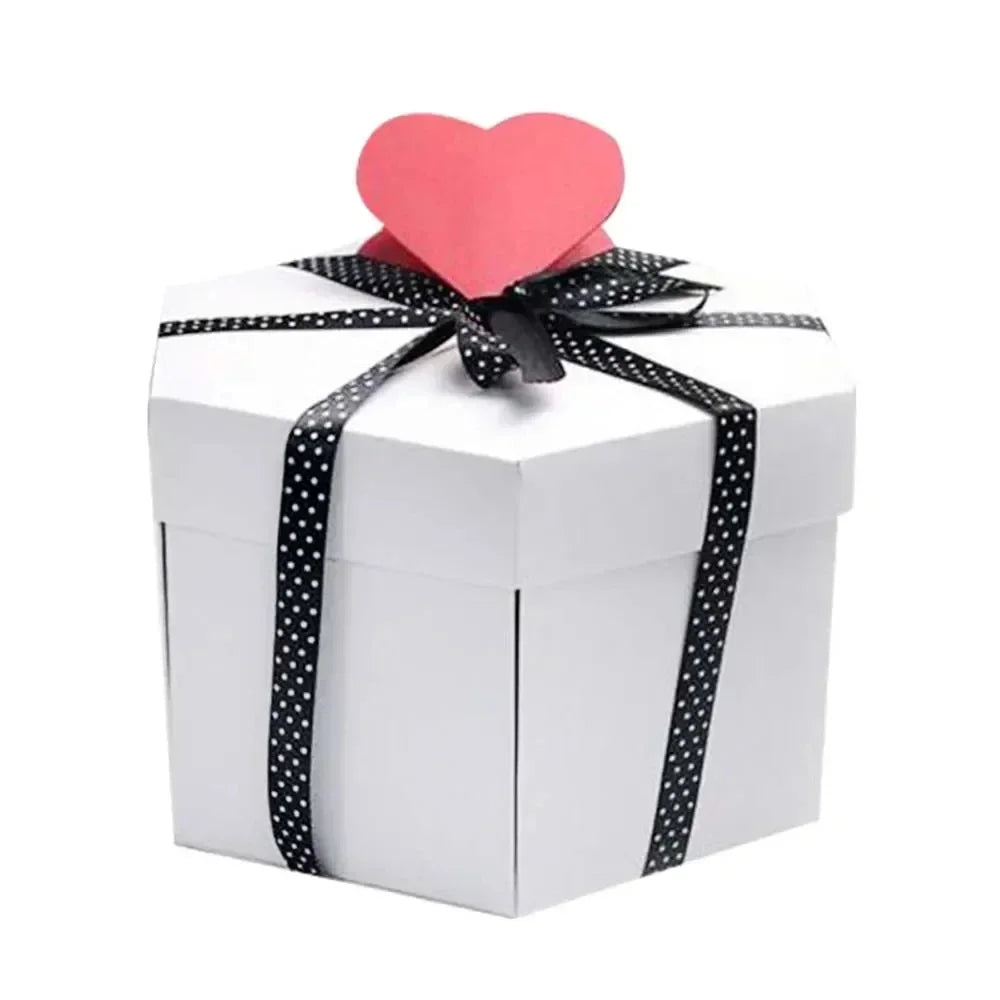 Album Photo Hexagonal DIY - Boîte Surprise Scrapbook Saint-Valentin Couple