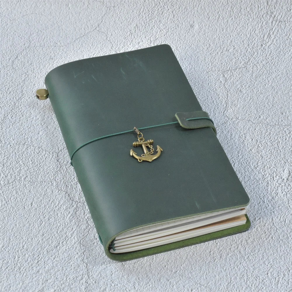 Journal Cuir Véritable 100% Rechargeable DIY - Carnet Voyage Rétro Personnalisé