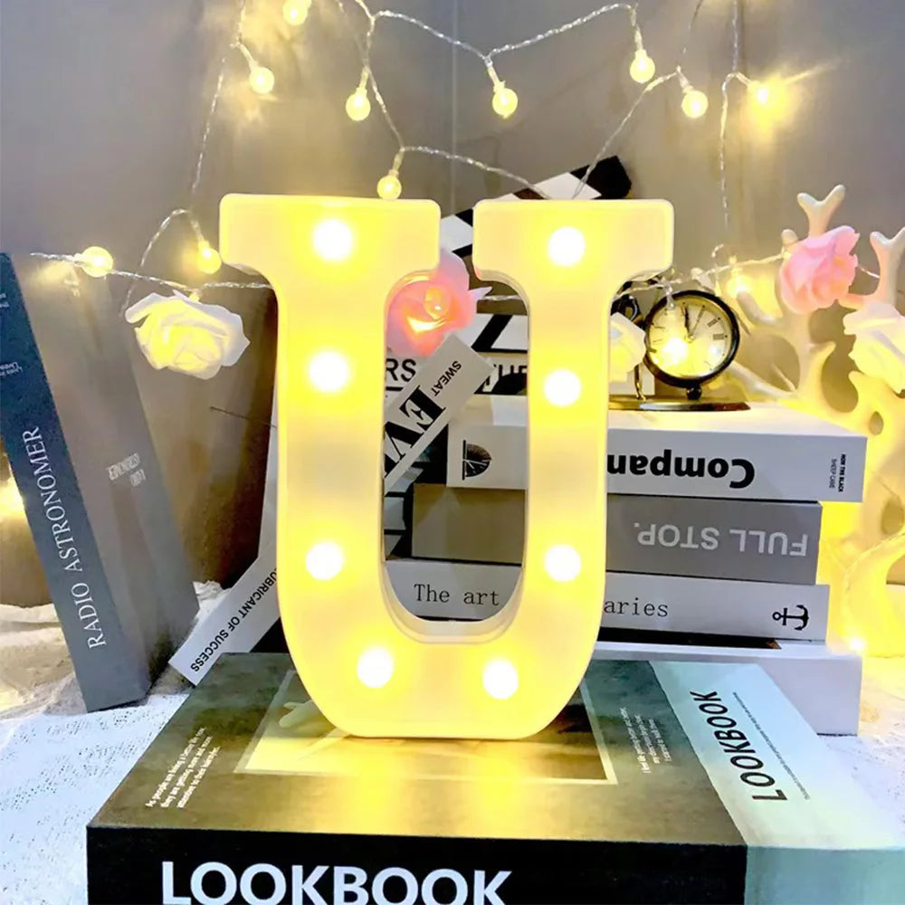 Lettre Lumineuse LED 16cm - Alphabet et Chiffres Décoratifs - Mariage Anniversaire Bar Maison
