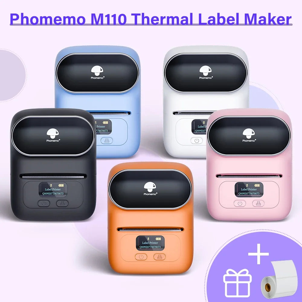 Imprimante Étiquettes Thermique Phomemo M110 - Bluetooth Portable pour Codes-Barres & Prix