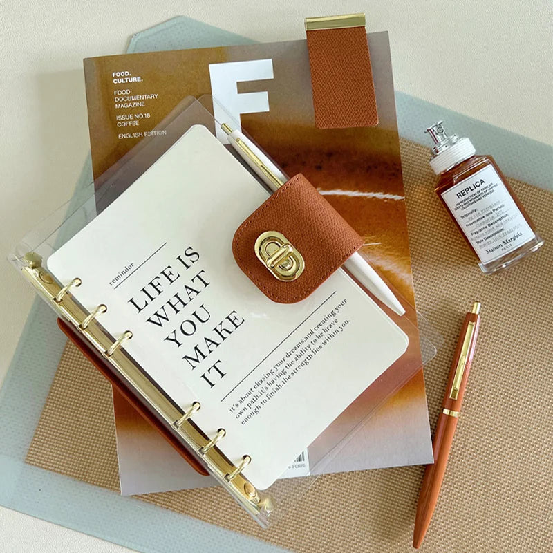 Carnet A5 Anneaux Personnalisable - Journal Bureau Planner Rechargeable + Stickers