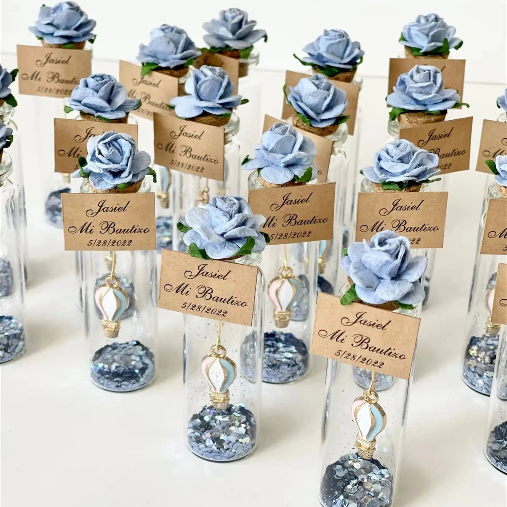 Faveurs Baby Shower Montgolfière Personnalisées - Cadeaux Invités Baptême Ballon 10-200 Pièces