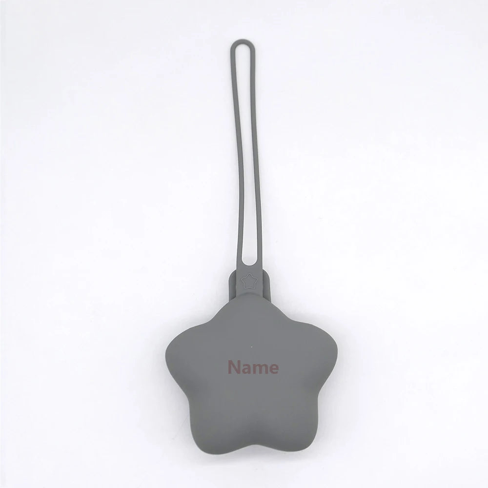 Boîte Rangement Bébé Silicone Personnalisée - Étui Tétine Prénom Gravé - Cadeau Naissance Unique