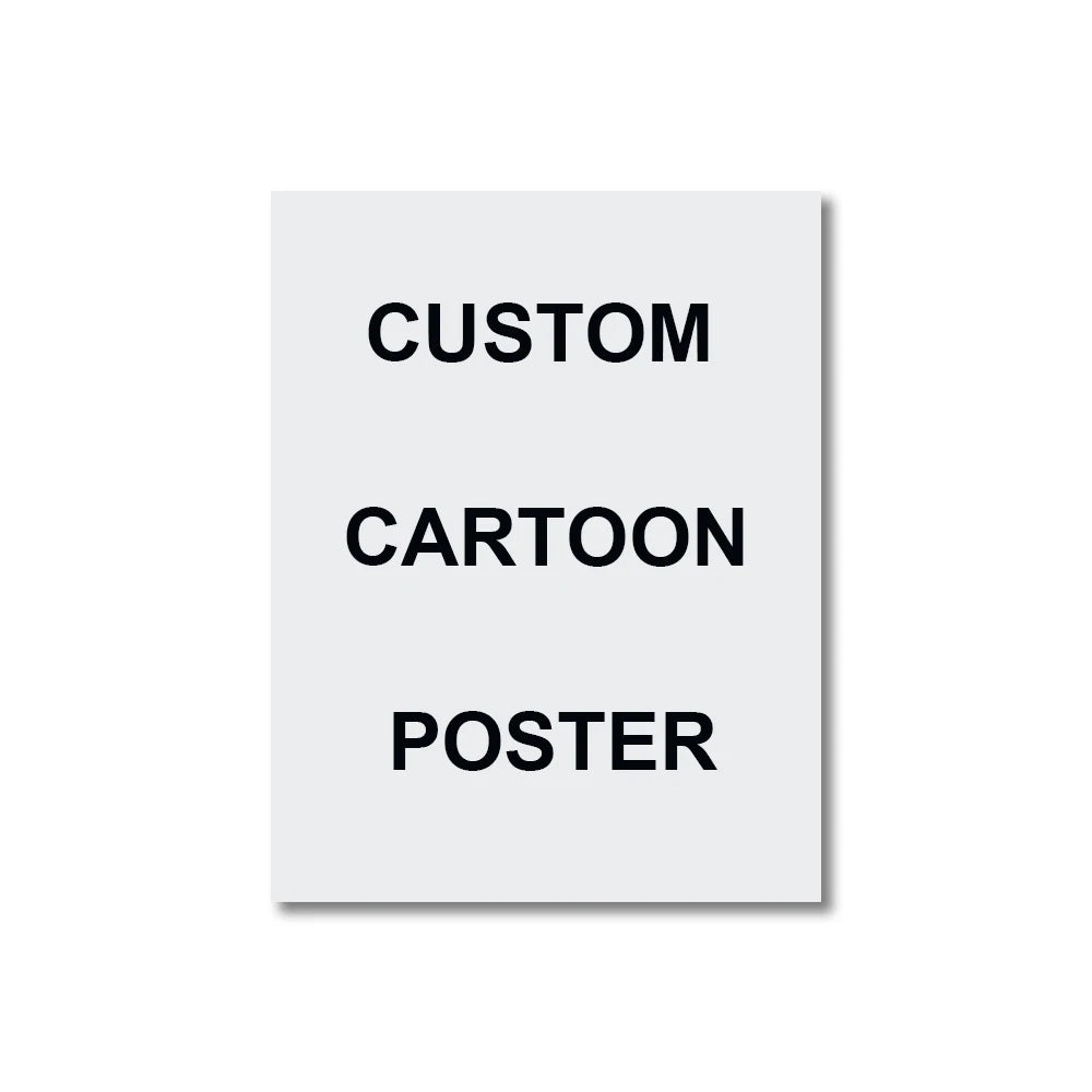 Portrait Cartoon Personnalisé Photo - Poster Mural Famille Couple - Cadeau Unique