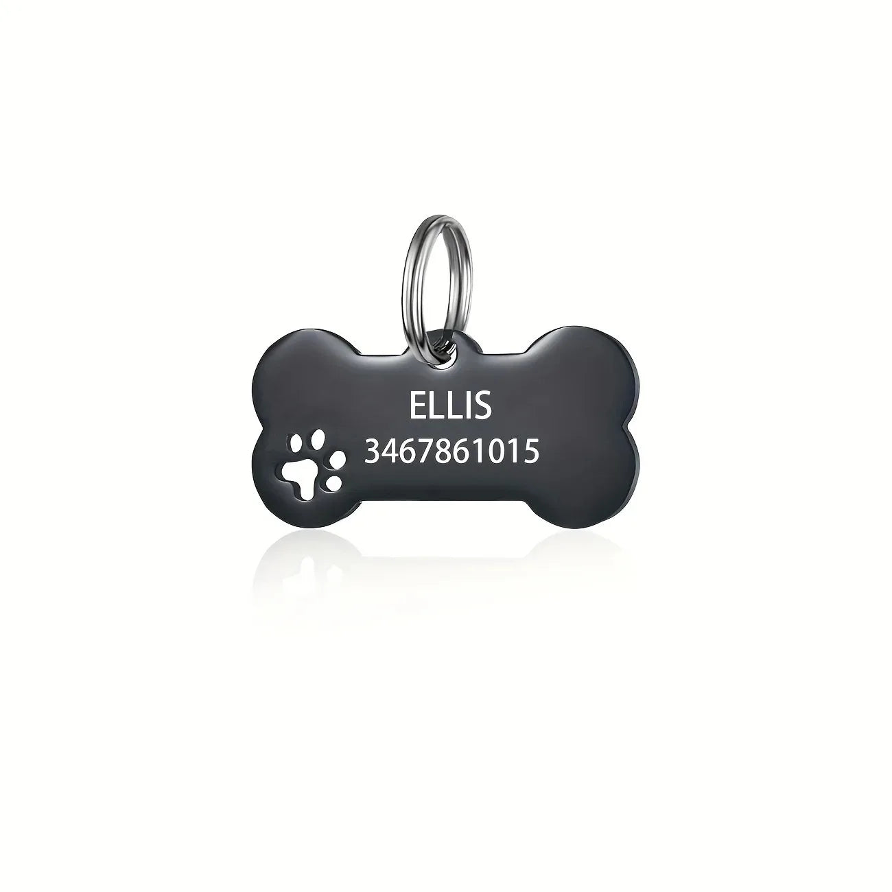 Médaille Personnalisée Gravée Os pour Chien Chat - Nom & Téléphone - Pendentif Identification Premium
