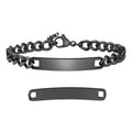 Bracelet Identité Personnalisé Gravure Prénom - Bracelet Couple Acier Inoxydable Homme Femme