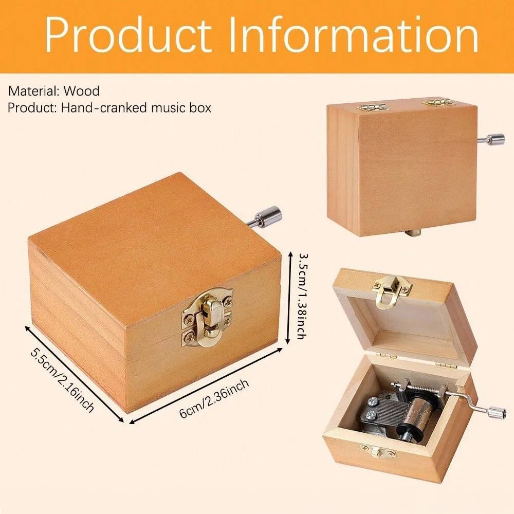 Boîte à Musique en Bois Personnalisée Gravure Gratuite - Cadeau Souvenir Unique