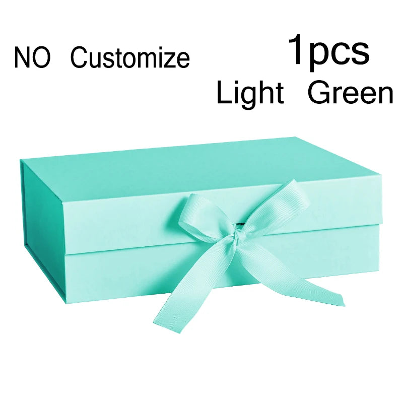 Boîte Cadeau Luxe Noire et Rose avec Ruban - Personnalisation Logo Incluse