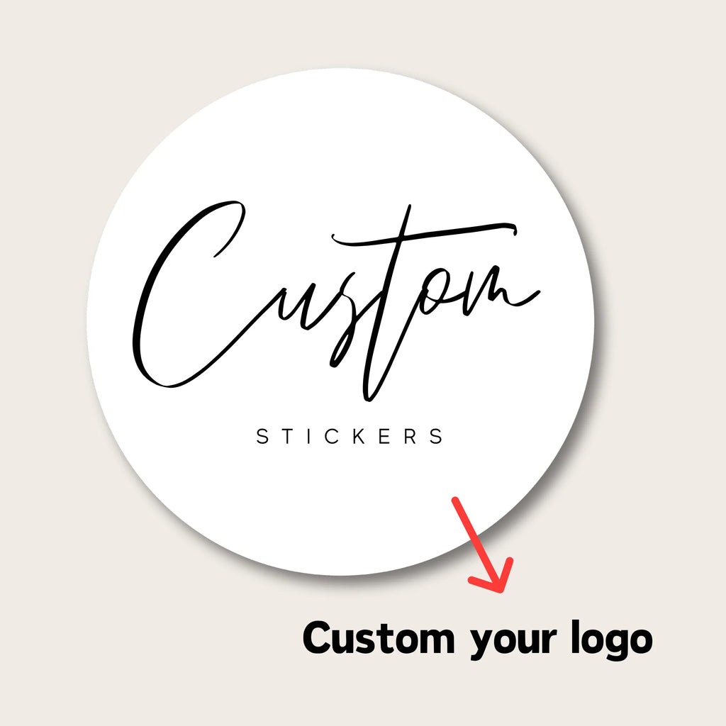 Stickers Ronds Personnalisés Imperméables Logo - Mariage Anniversaire 60pcs